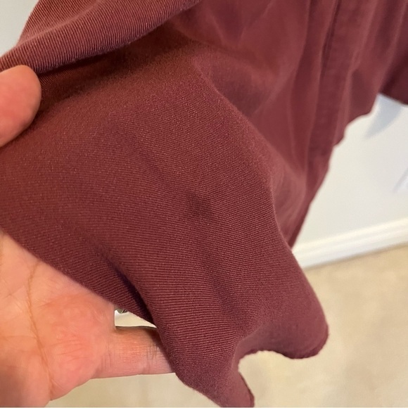 Aritzia Aitken Blouse Kimono Open Front Rayon Layering Top Red Azure Skies - Picture 9 of 13